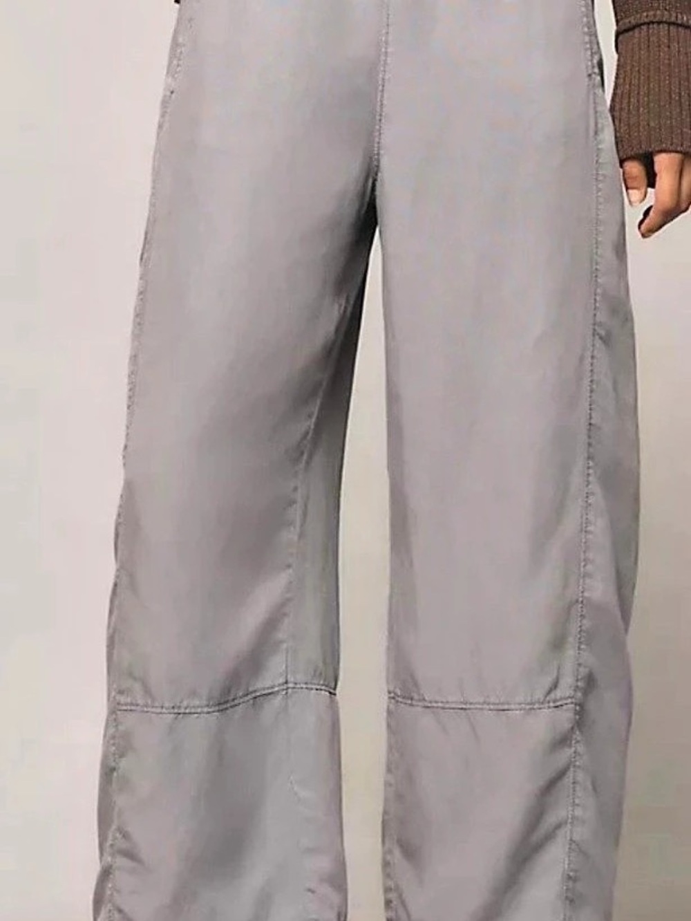 Pilcro Wide Leg Pants in Gray Size Small